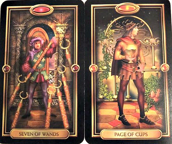 7 of Wands & Page of Cups